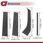 Set of 8 Door Pillar Window Trim for Ford Everest (2023–2024) Carbon Fiber