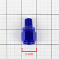 8-An Female Flare to 1/4" NPT Male Blue Aluminum B-Nut Swivel Coupler Fitting