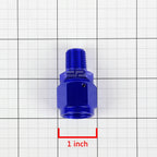 8-An Female Flare to 1/4" NPT Male Blue Aluminum B-Nut Swivel Coupler Fitting