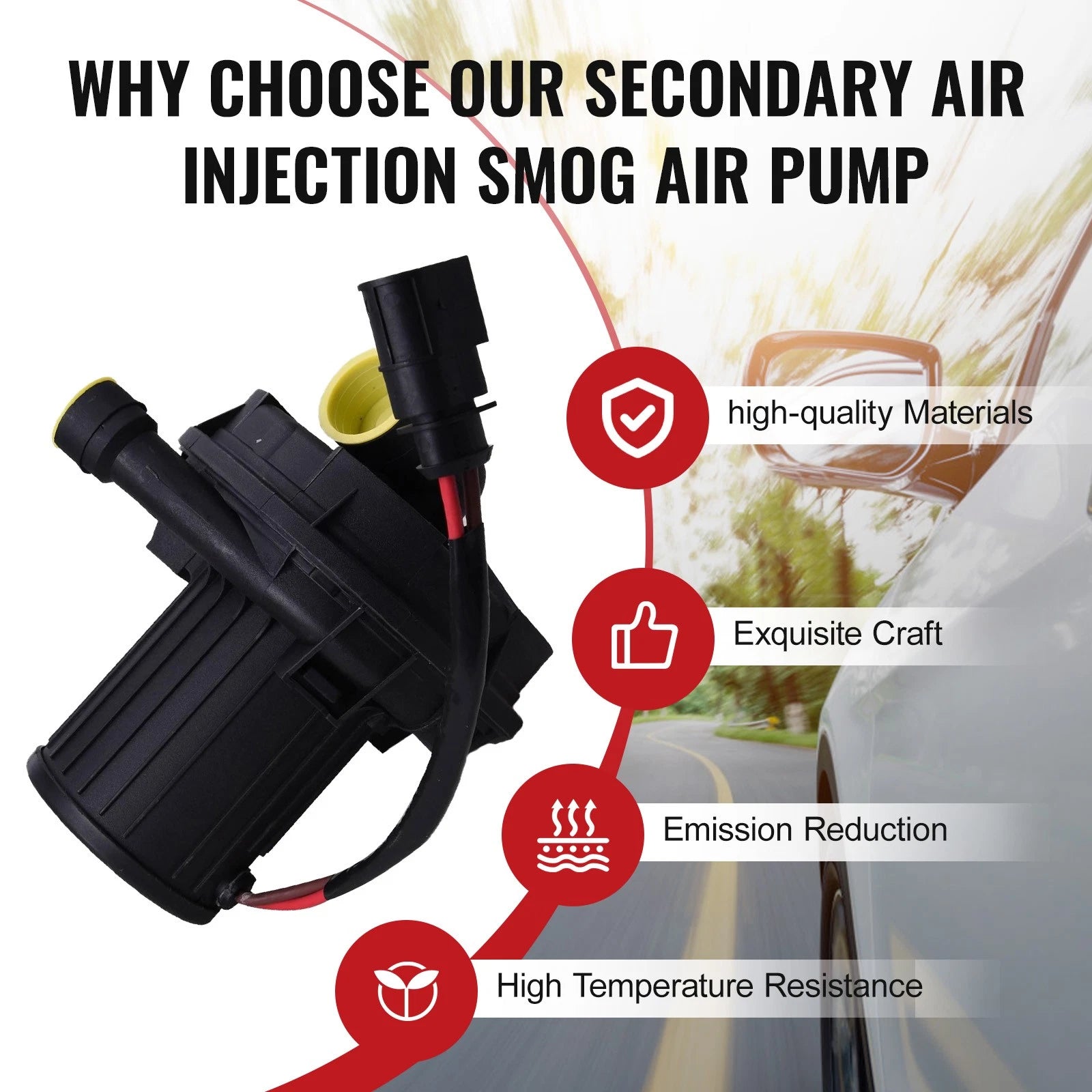 Secondary Air Injection Smog Pump for Audi A5 A6 Q5 S4 S5 (2008-2017)