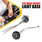 2X LED Pigtail Wire Socket for Stop Brake Turn Signal Light Bulb