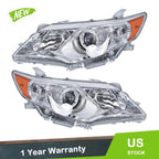 Replacement Headlight Set for Toyota Camry (2012–2014) LH+RH Chrome Halogen