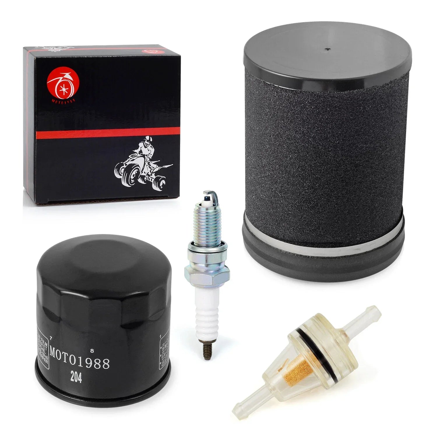 Air Filter Oil Filter Spark Plug for Kawasaki Prairie 360 KVF360 (2003–2013)