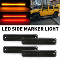 LED Bumper Side Marker Lights for Hummer H2 (2003–2009) - Smoked Amber Red