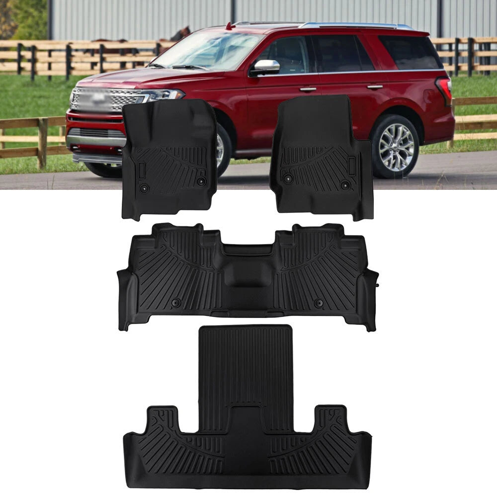 Set of 4 Rubber Floor Mats for Ford Expedition (2018–2024)