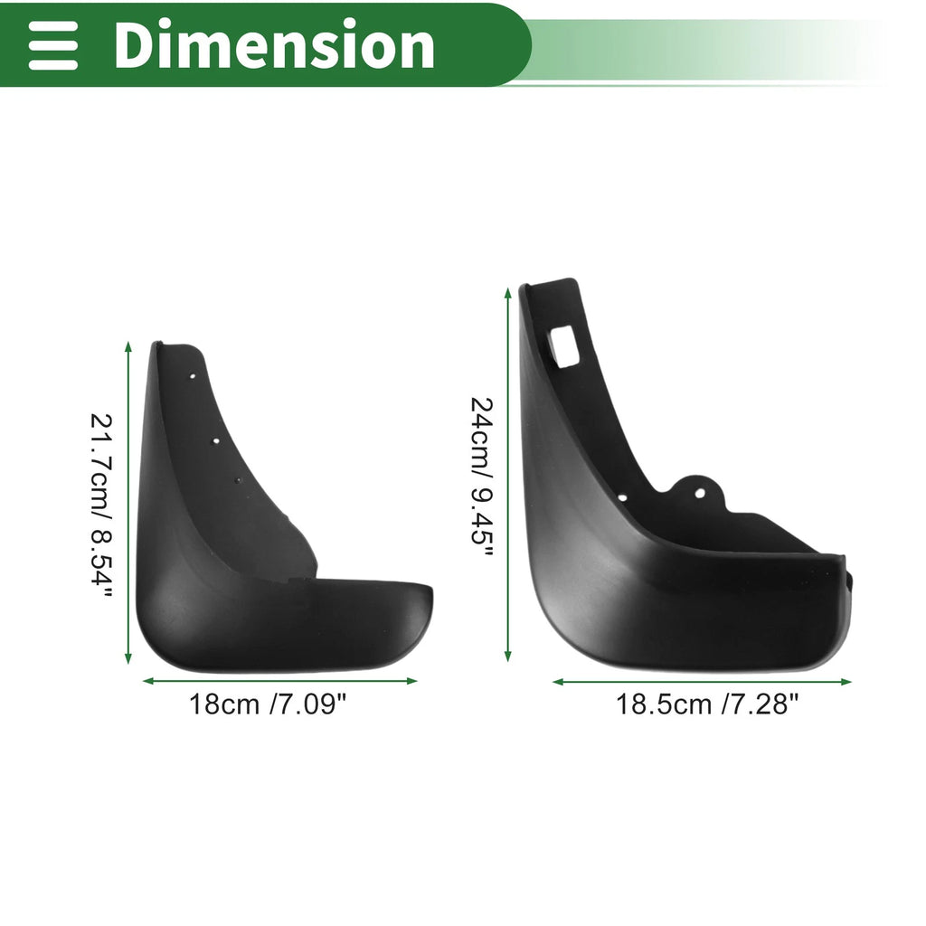 Mud Flaps Splash Guards for Ford Focus Hatchback (2009–2011) W/ Mounts