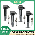 Set of 4 Ignition Coils & Spark Plugs for Subaru Legacy Outback (2010–2012) UF668