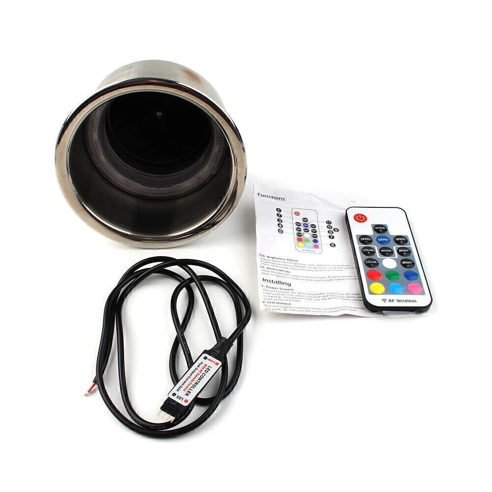 LED RGB Drink Cup Holder for Marine RV Truck (Stainless Steel)