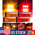 Set of 4 Red 3" LED Side Marker Clearance Lights for Trailer RV