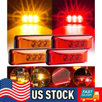Set of 4 Red 3" LED Side Marker Clearance Lights for Trailer RV