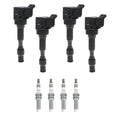 Set of 4 Ignition Coils & NGK Ruthenium Spark Plugs for Forte Soul (2014–2019)