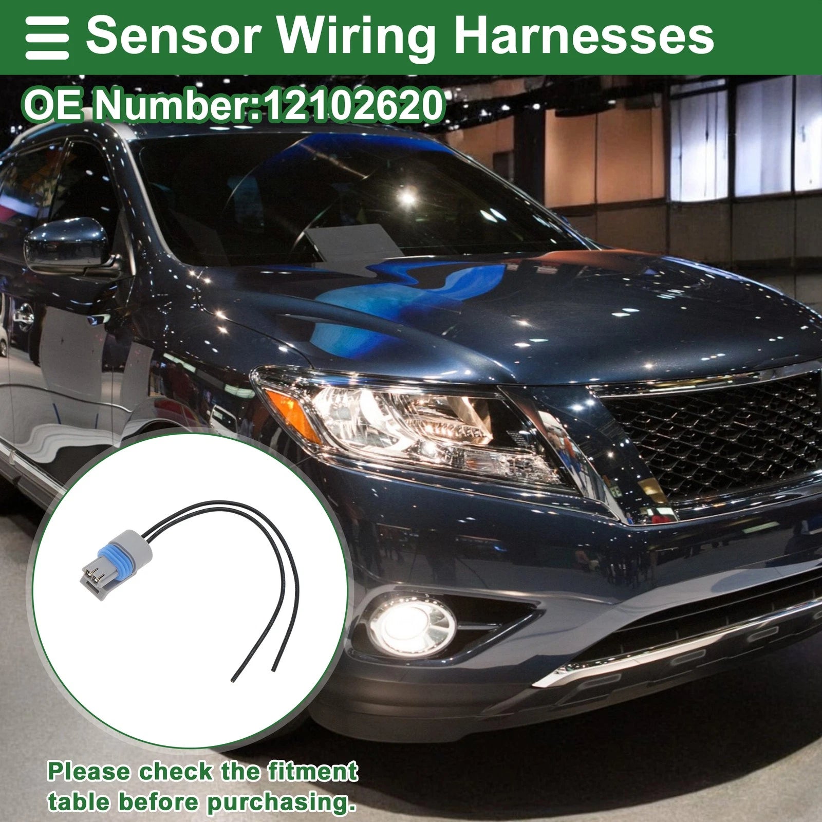 2 Pins Sensor Wiring Harnesses for Buick Allure (2005) No. 12102620 20AWG