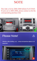 9.7'' Vertical Car Stereo Radio Navi for Infiniti FX35 FX45 (2006-2008)
