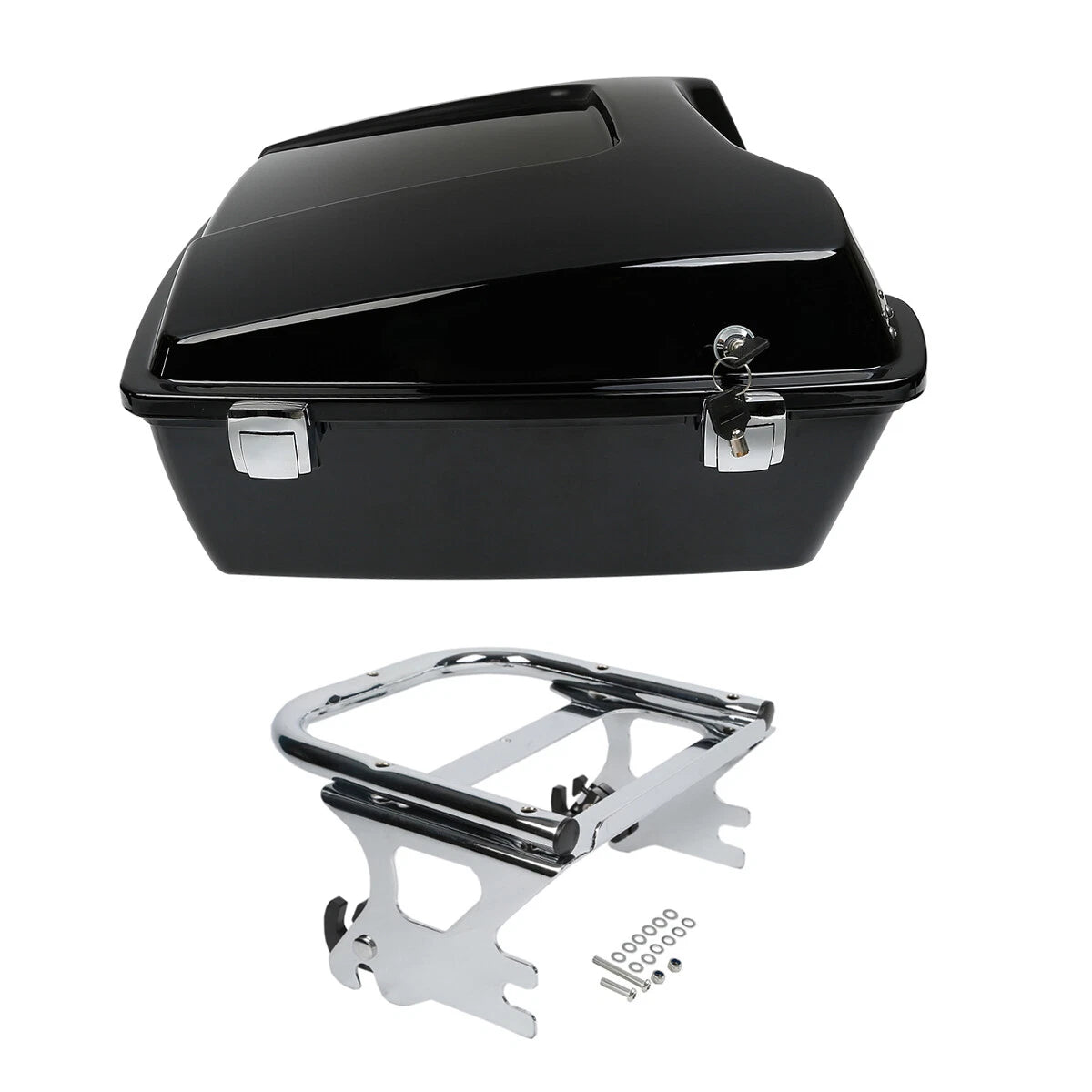 Chopped Trunk Chrome Two Up Mount Rack for Harley Touring (1997–2008)