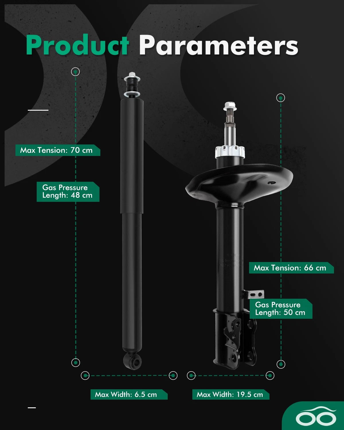 Set of 4 Shocks Struts for Toyota RAV4 (1996–2000)