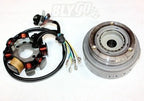 8 Poles Magneto Stator Roller Flywheel for 250cc Engine ATV (PIT Trail Quad)
