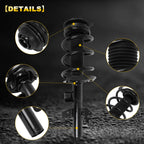 Set of 2 Front Complete Struts with Springs for Jeep Cherokee (2014–2018)