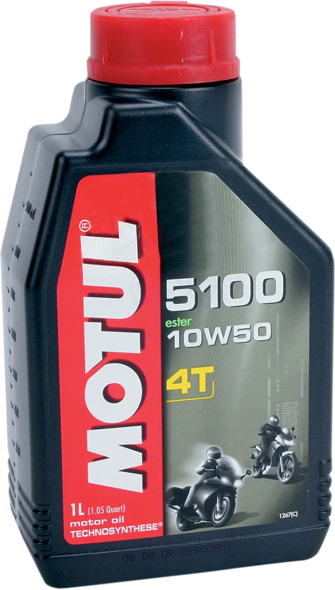 MOTUL 5100 4T Synthetic Blend Oil 10W-50 for Motorcycles (1L) 104074