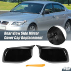 Rearview Mirror Cover Caps Gloss Black for BMW E60 E61 5 Series 6 Series