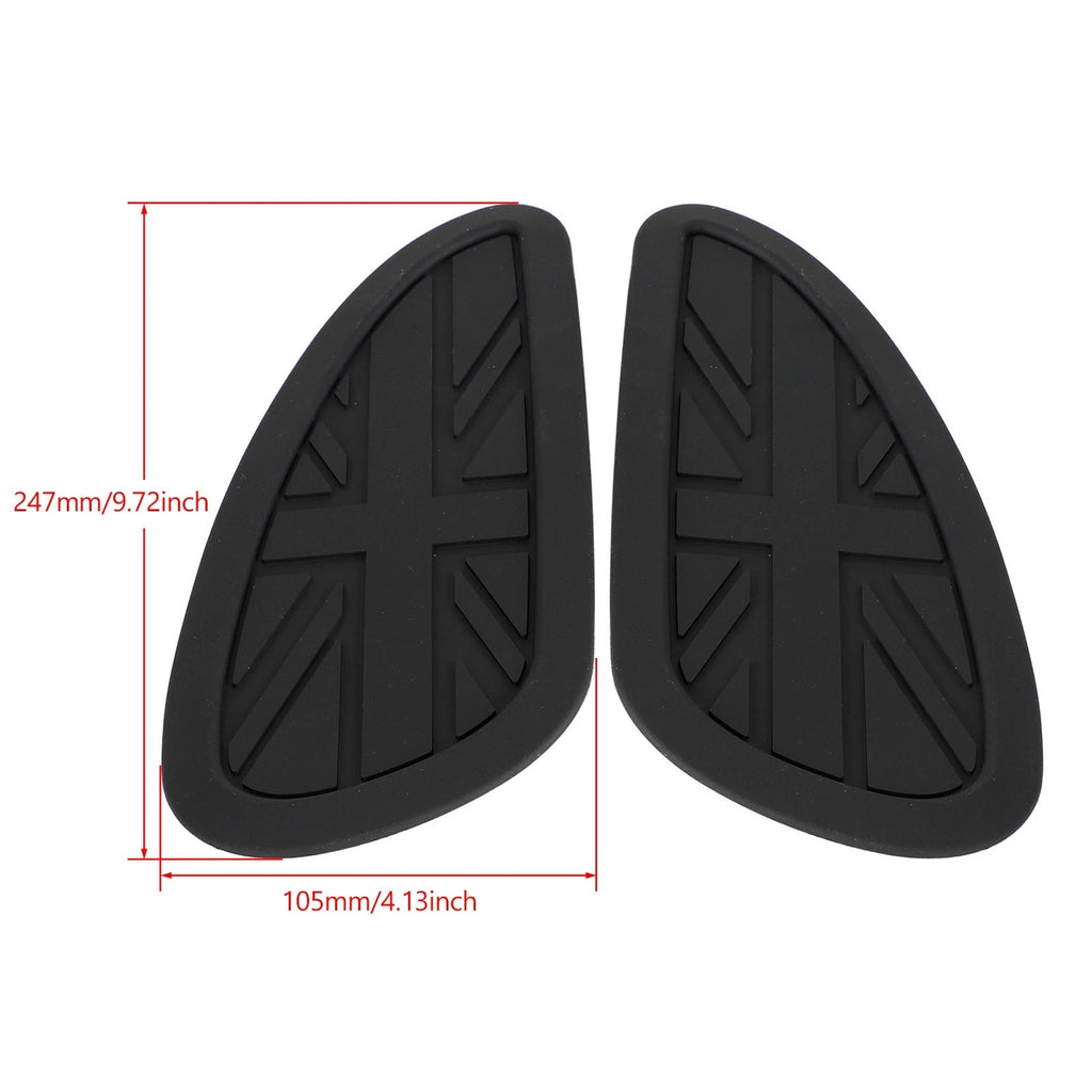 Fuel Tank Knee Pads Union Jack for Bonneville T100 Thruxton Scrambler T120 (2016–2023)