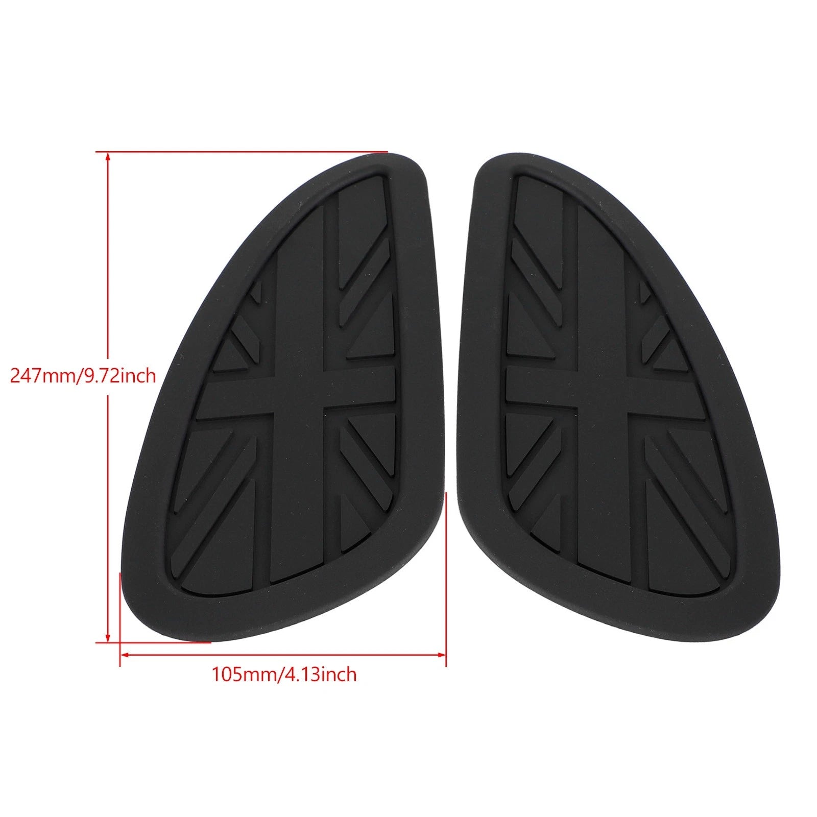 Fuel Tank Knee Pads Union Jack for Bonneville T100 Thruxton Scrambler T120 (2016–2023)