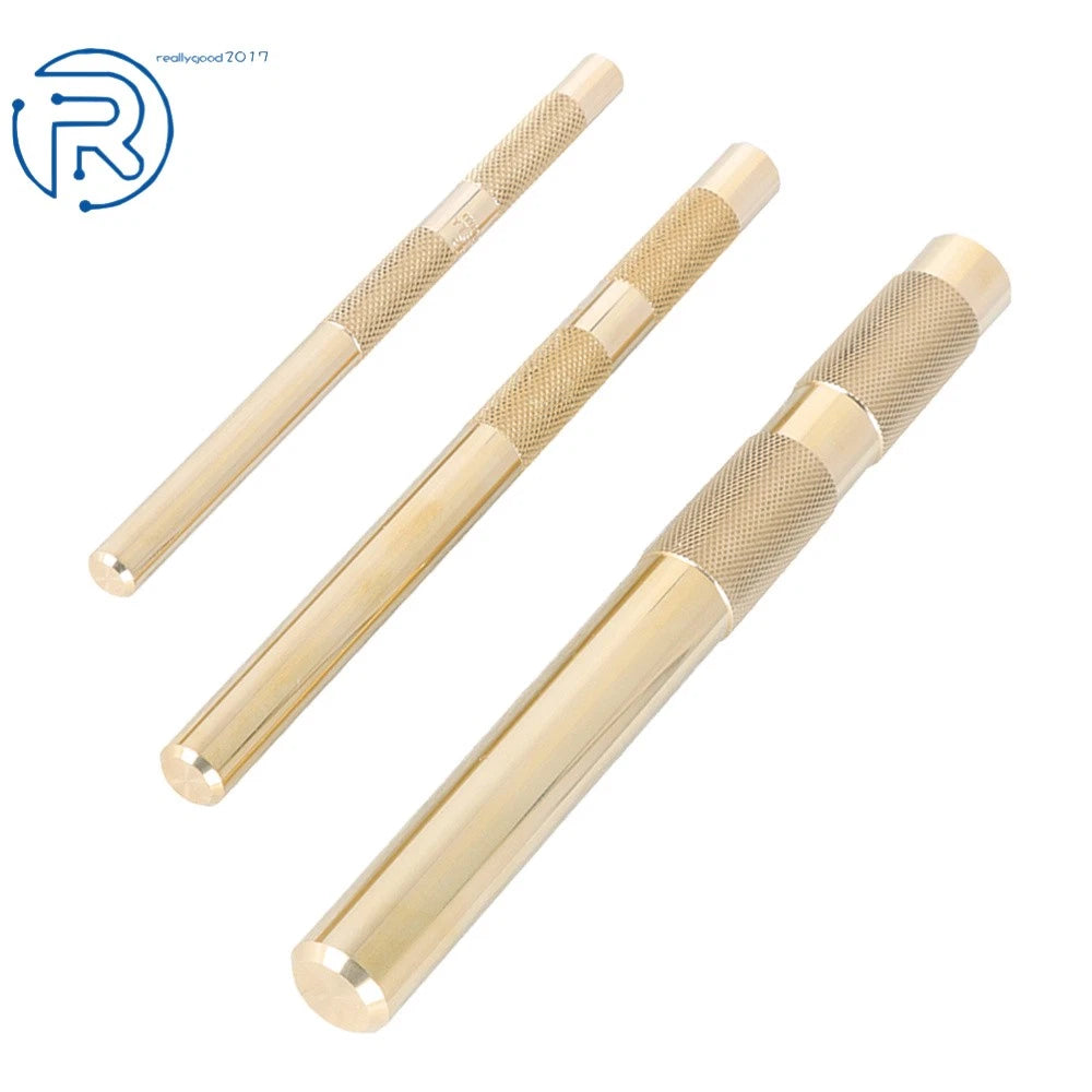 3 Pcs Brass Drift Punch Set for Automotive Use (6", 7", 8")
