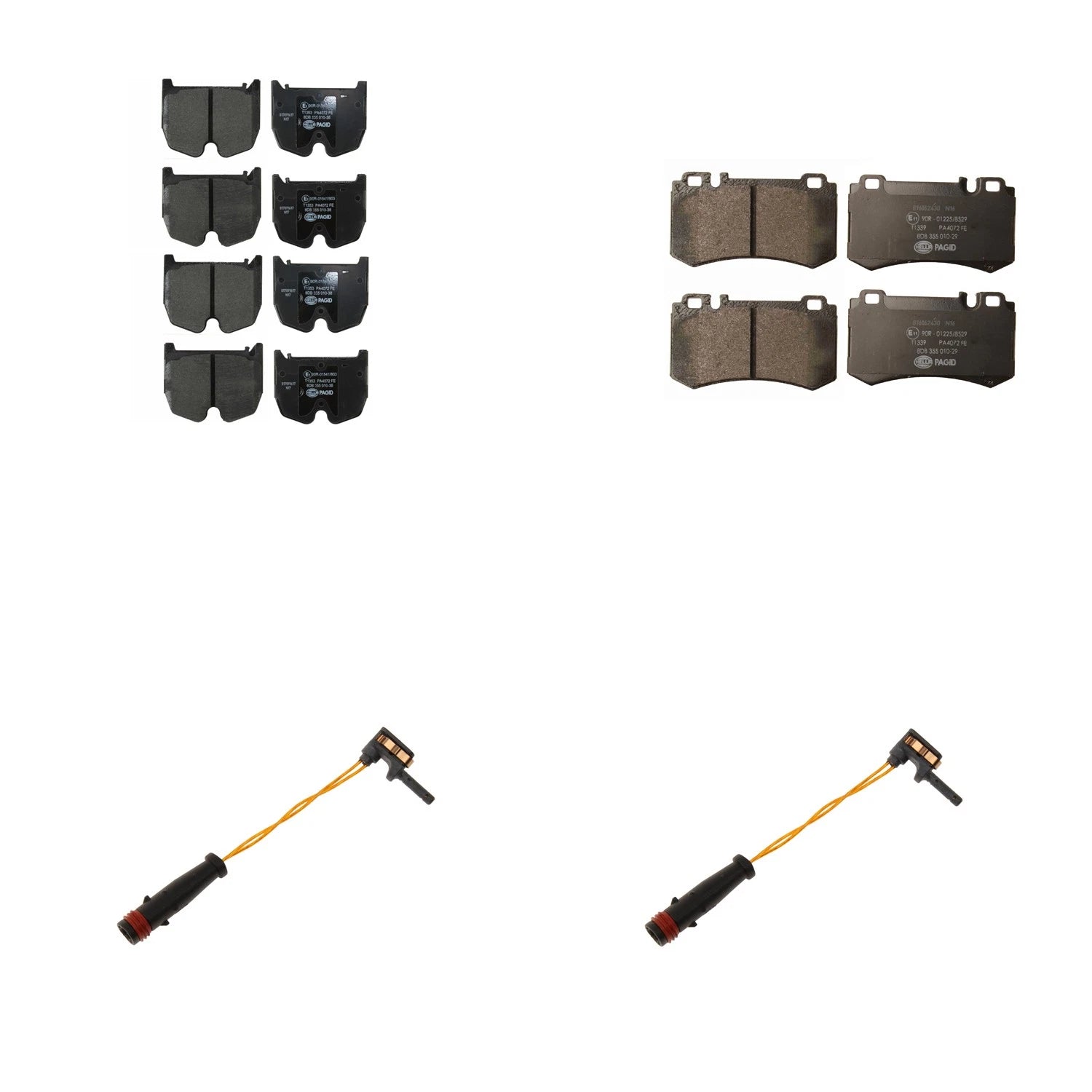 Hella Disc Brake Pad Set w/ Sensor for Mercedes CLS55 AMG (2006–2011)