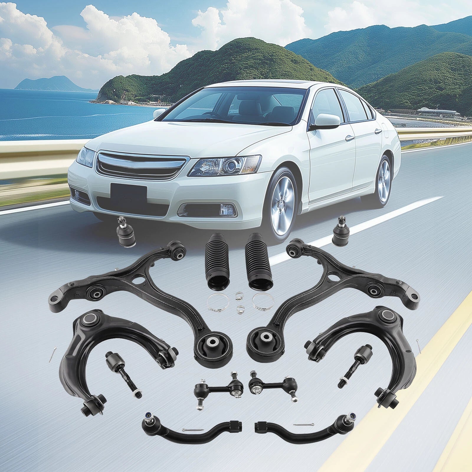Suspension Kit Front Upper and Lower Control Arms for Honda Accord (2008–2012)