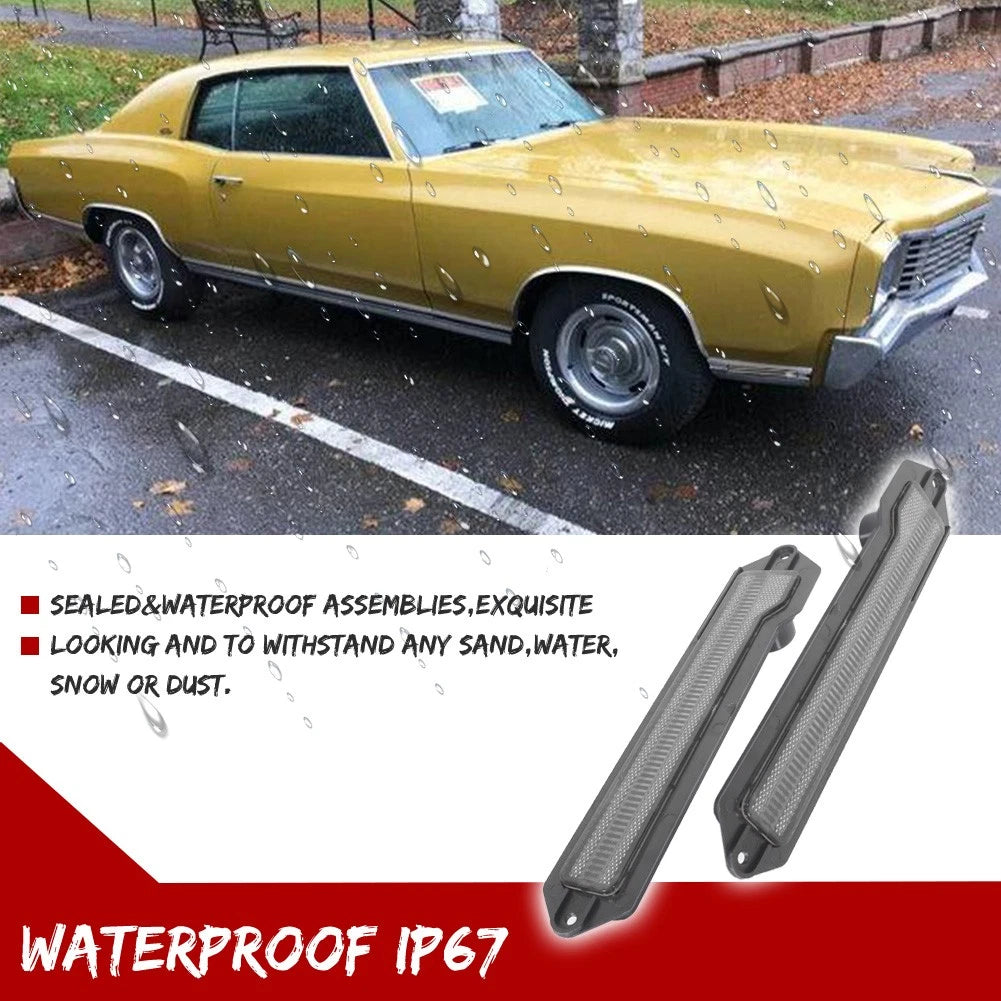 Set of 4 Clear Lens Bumper Fender Side Marker Lights for Chevrolet Monte Carlo