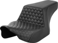 SADDLEMEN Step-Up Seat for FL (2023–2024) - Front Honeycomb, Gray Stitching