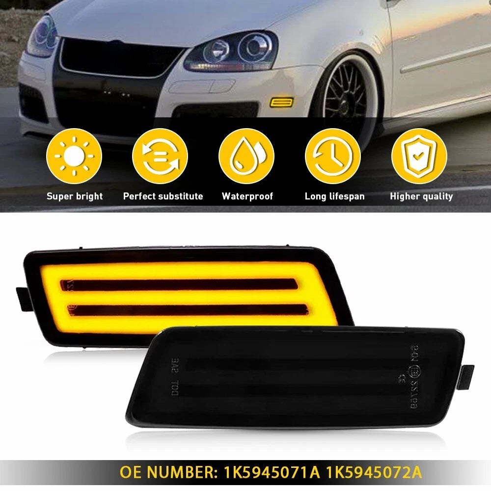 LED Side Marker Lights for Volkswagen MK5 Golf/GTI Rabbit (2006–2009)