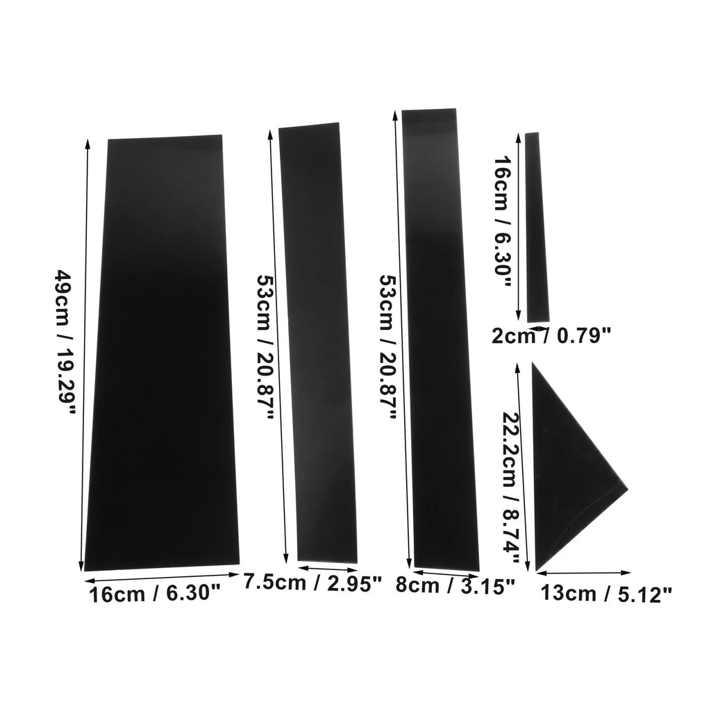 10 Pcs Door Cover Panel Pillar Posts Stickers for Dodge Grand Caravan (2008–2020)