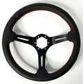Steering Wheel Grip Black Perforated Leather Red Stitching for (2005–2015)