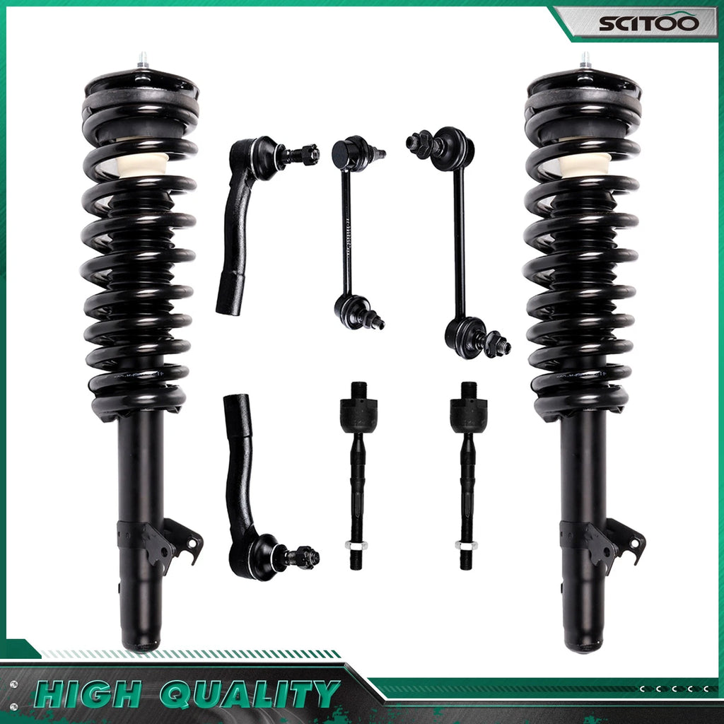 Complete Front Struts w/ Coil Spring & Sway Bar End Links for Mazda 6 (2003–2008)