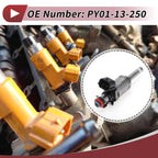 Fuel Injector No.PY01-13-250 for Mazda 6 2.5T (2018–2020) 1 Pc Black