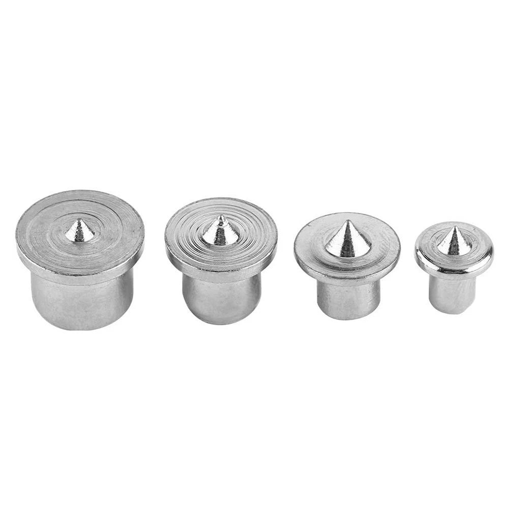Set of 4 Dowel Drill Center Pins for Woodworking (6mm, 8mm, 10mm, 12mm)