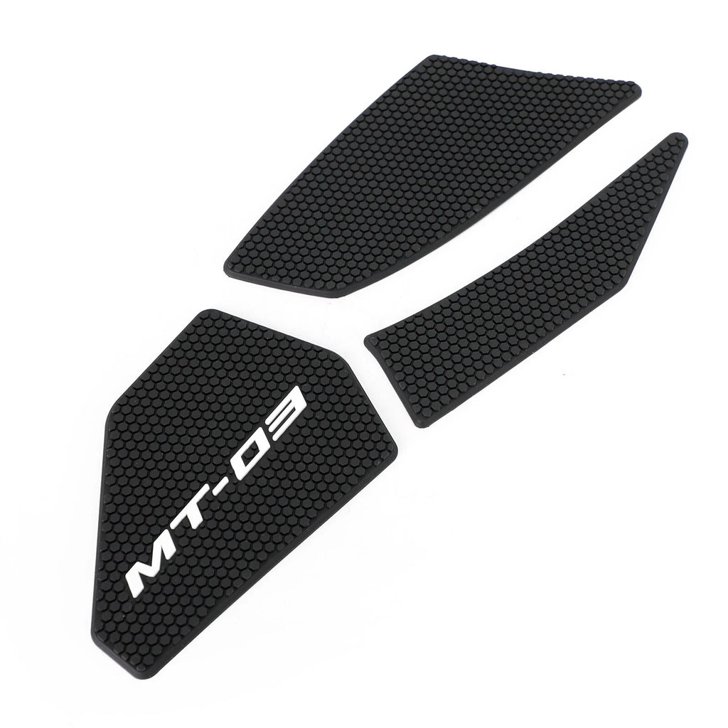 Black Side Tank Pads Grip Protectors for Yamaha MT-03 (2020–2022)