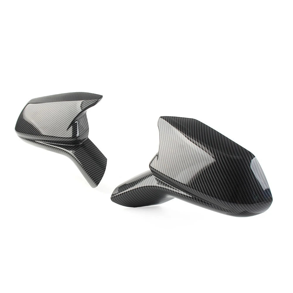 Rear View Mirror Cover Overlay for Chevrolet Camaro (2016–2021) Carbon Fiber Black