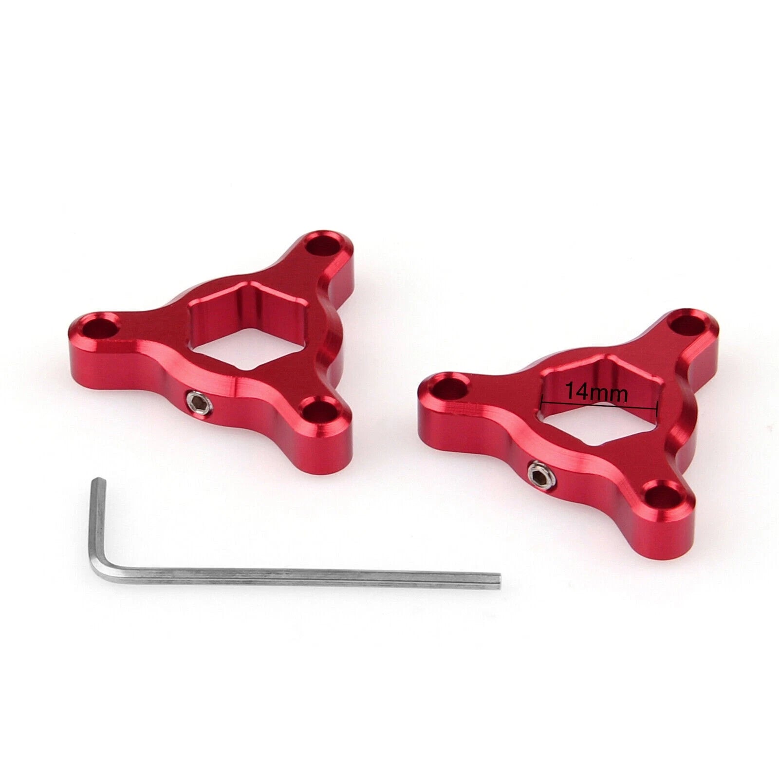 Fork Preload Adjusters for Kawasaki Z750, YZF R1, GSXR 1000 (14mm, Red)