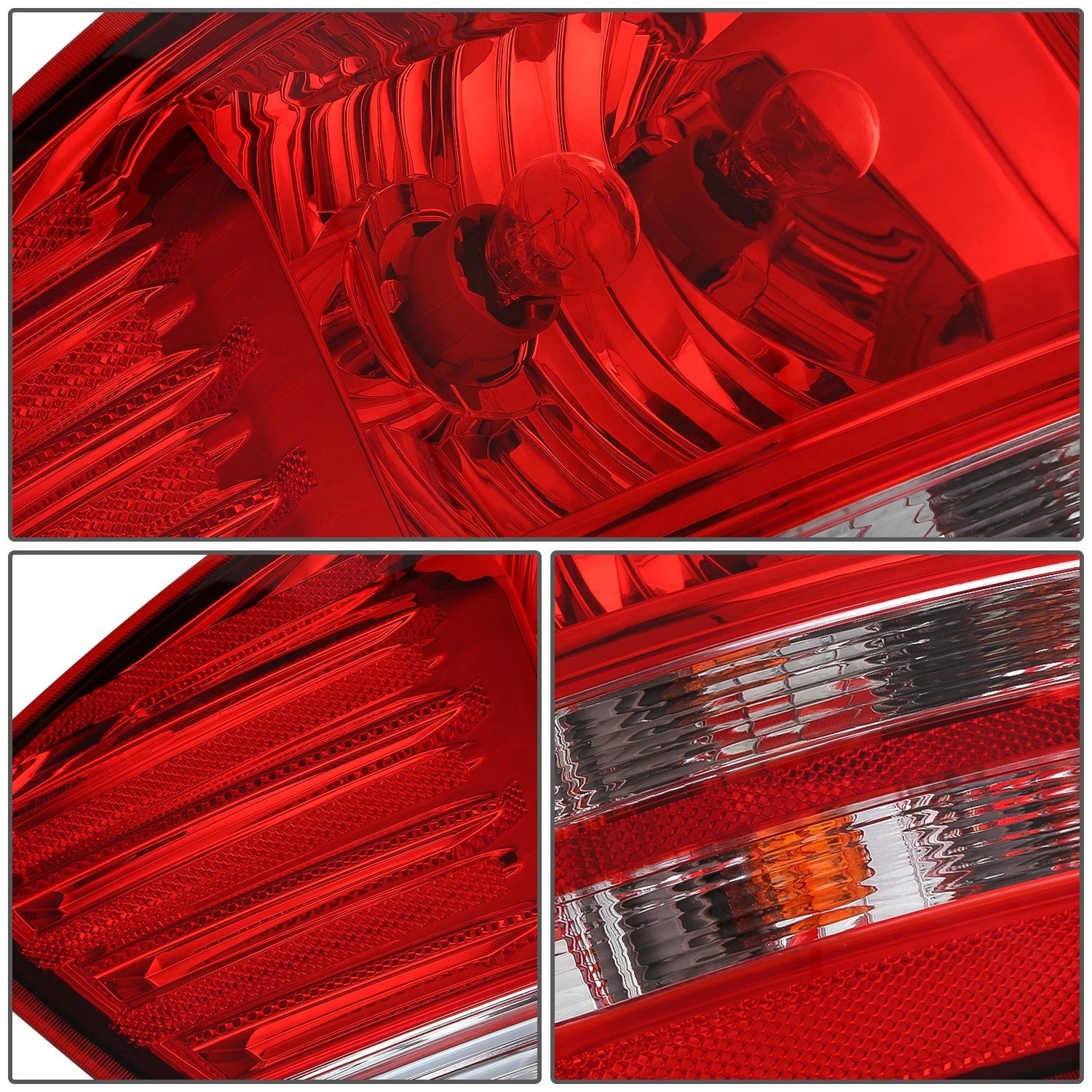 OE Style Chrome Housing Red Lens Tail Lights for Dodge Journey (2009–2020)