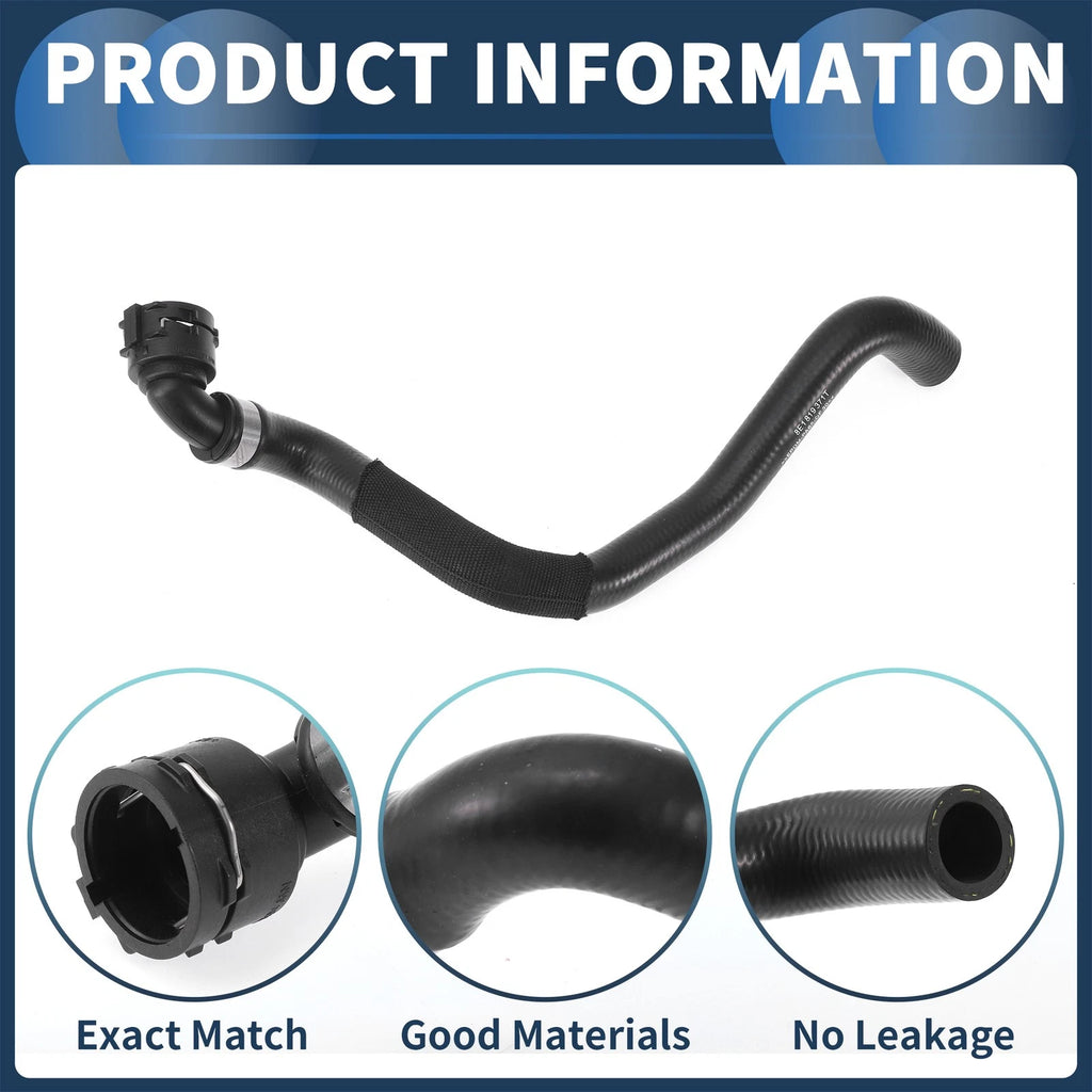 Radiator Hose for Audi A4 2.0L L4 (2005–2008) No. 8E1819371T Black