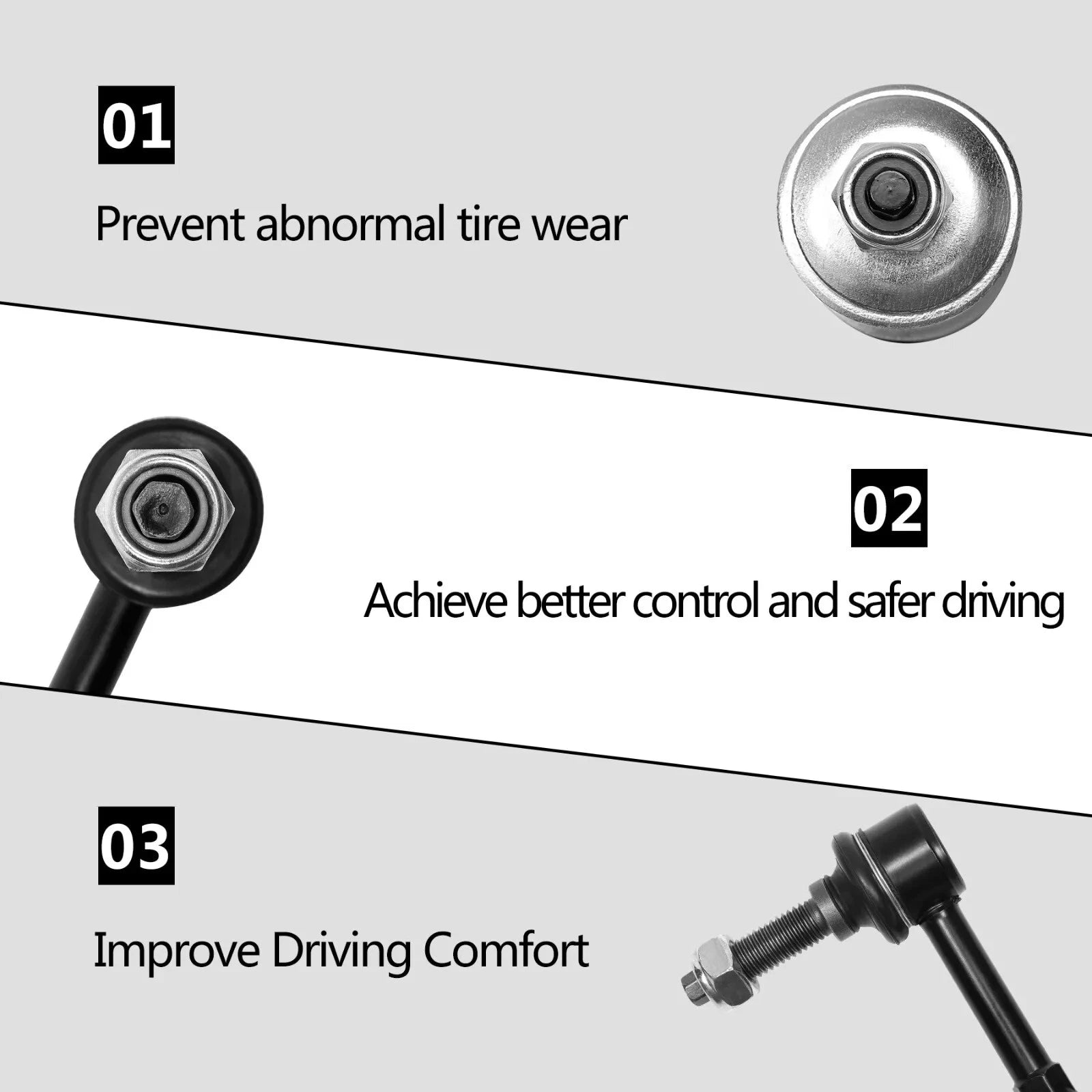 Set of 2 Front Stabilizer Sway Bar Links for Dodge Ram 1500 2500 3500 (2006-2010)