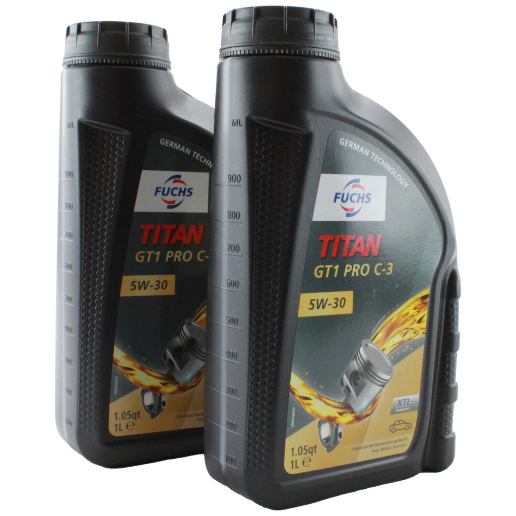 2X 1L Fuchs TITAN GT1 PRO C-3 SAE 5W-30 Engine Oil for Audi BMW VW