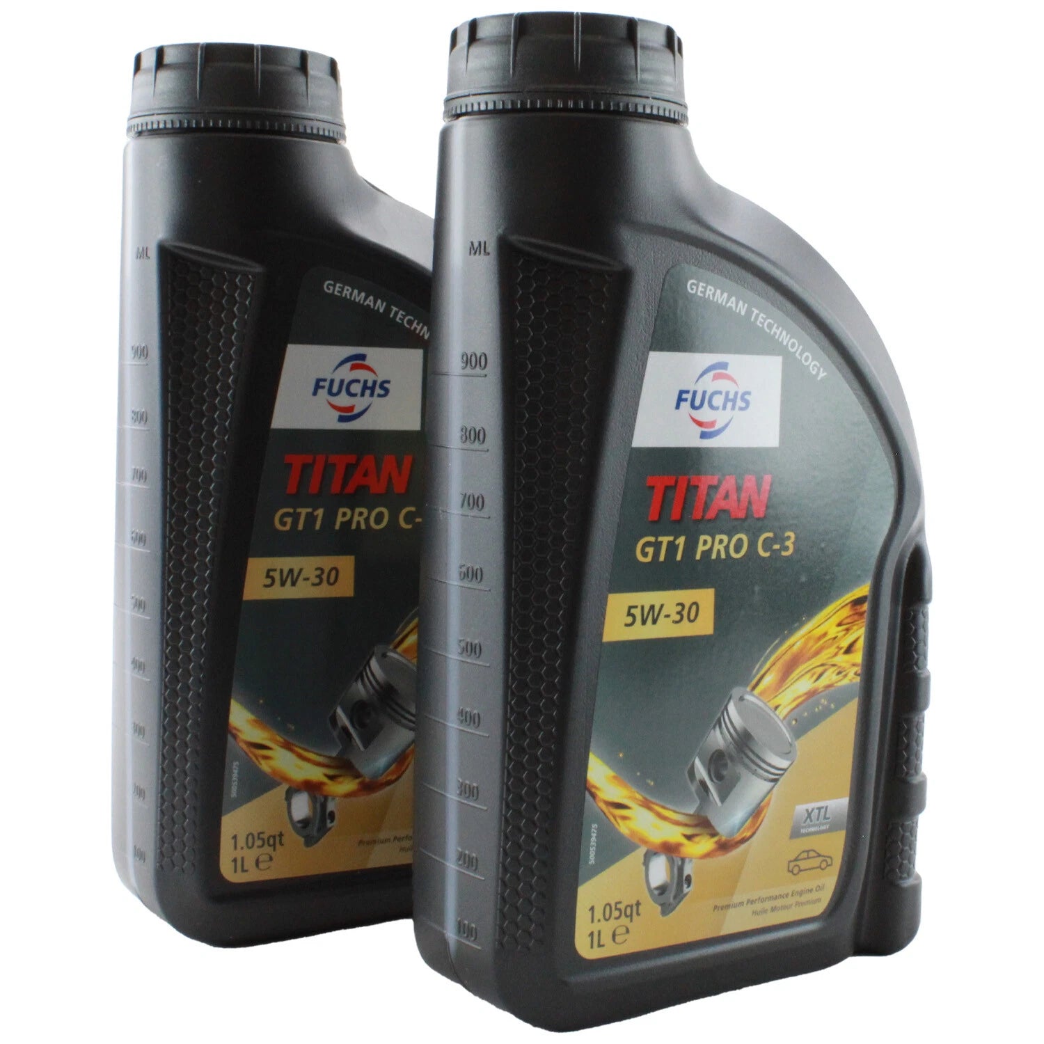 2X 1L Fuchs TITAN GT1 PRO C-3 SAE 5W-30 Engine Oil for Audi BMW VW
