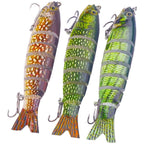 Set of 3 Multisection Fish Lures for Shoreline and Boat Angling