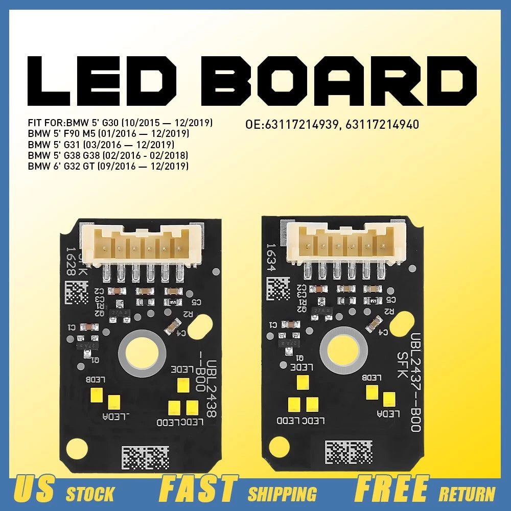 Yellow DRL Boards for BMW F90 M5 G30 G32 GT 530i 540i M550i (2018–2023)