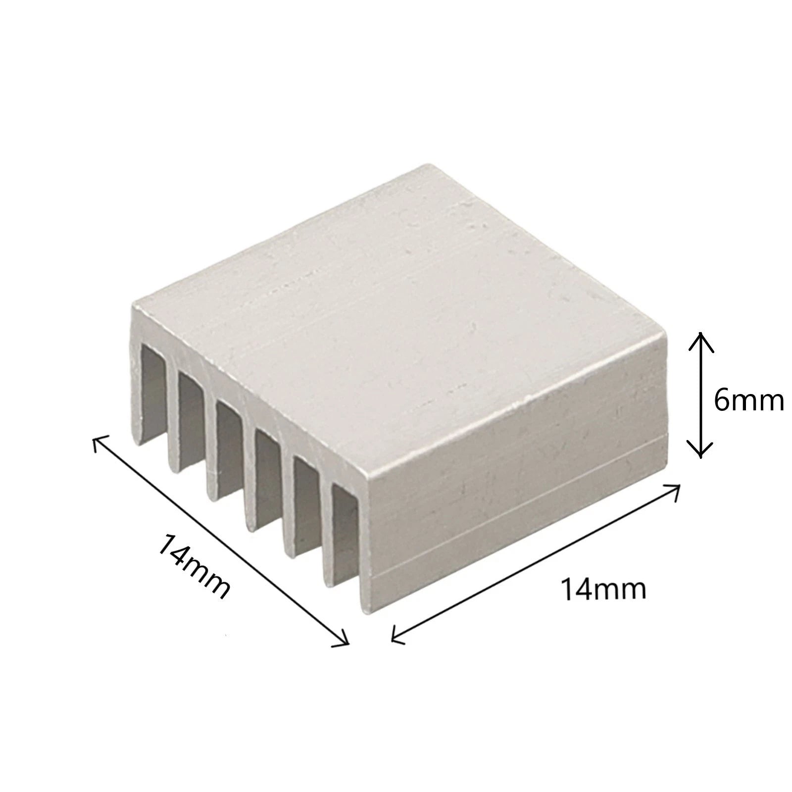 Set of 10 Aluminum Heatsink Chips for Computer Radiator (14x14x6mm)