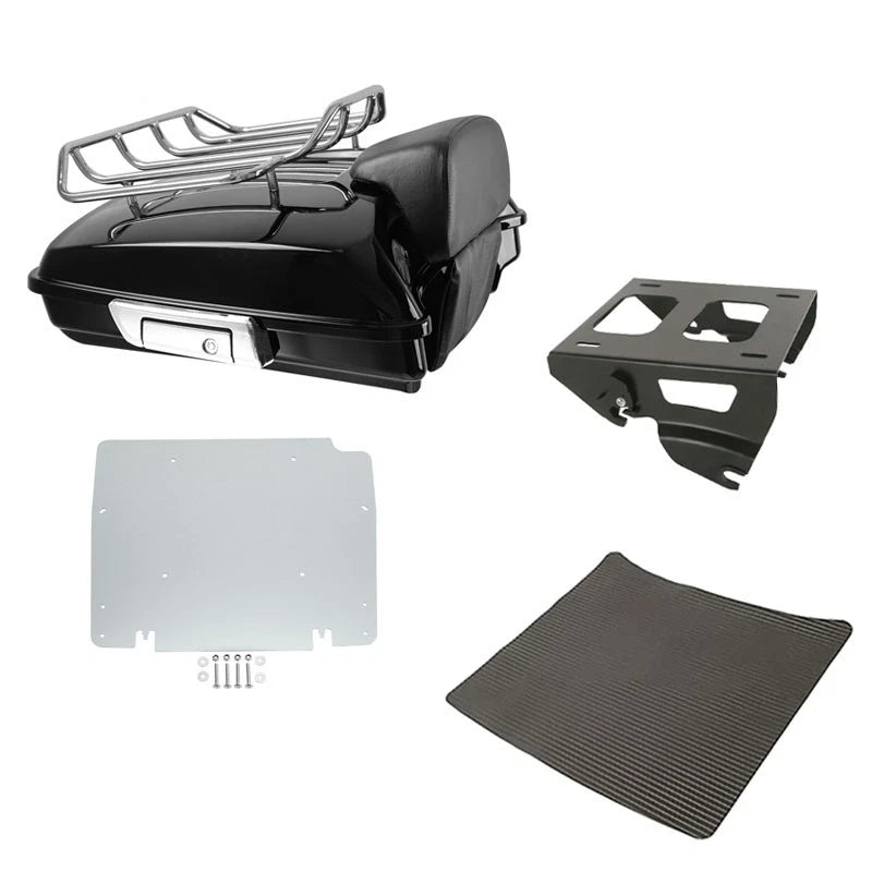 Razor Trunk Backrest Solo Mount Rack Plate for Harley Road Glide (2014–2026)