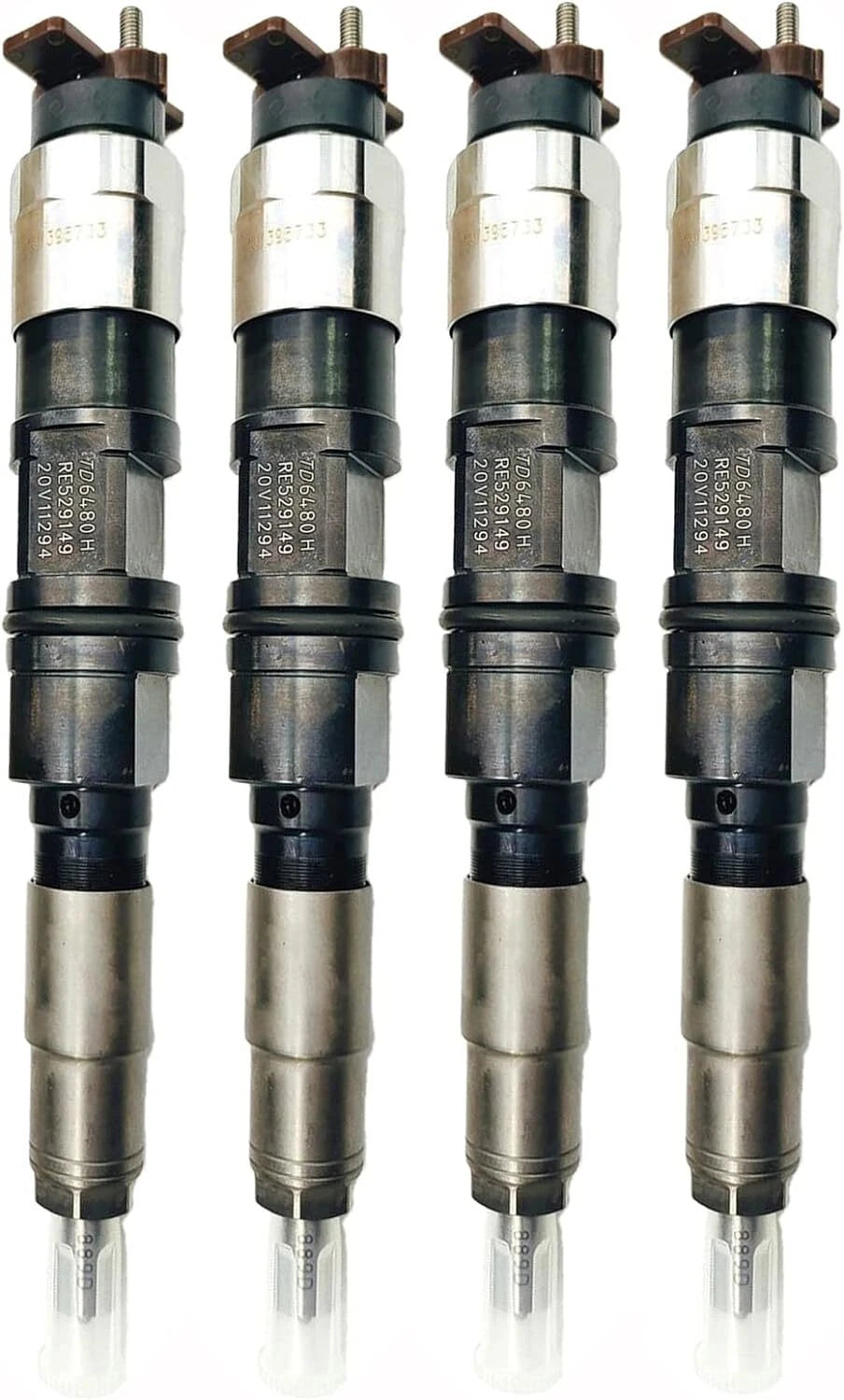 4X Fuel Injector 095000-6491 095000-6490 0950006492 for John Deere D7430 (N/A)