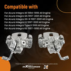 Rear Left & Right Brake Calipers w/ Bracket for Acura Integra (1994–2001)